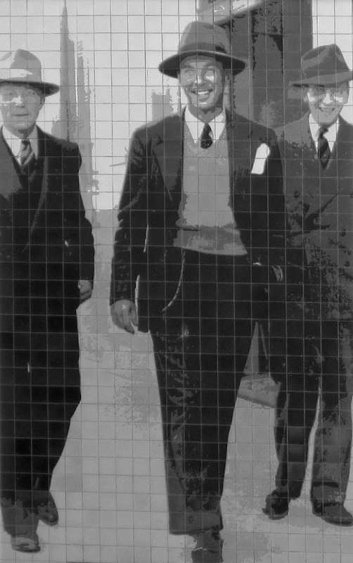 Ben Solot, Jack Sinclair, and Mark Klafter in 1942 - from Windows to The Past, Gateway to The Future - Tucson, AZ