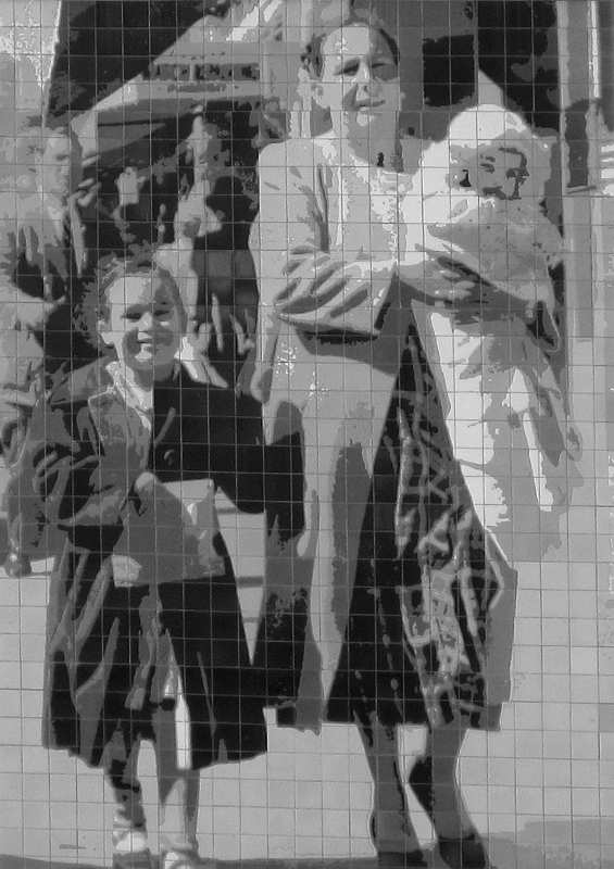 Connie Lu vano, Estela Luevano and Eva DeLaRosa in 1955 - from Windows to The Past, Gateway to The Future - Tucson, AZ